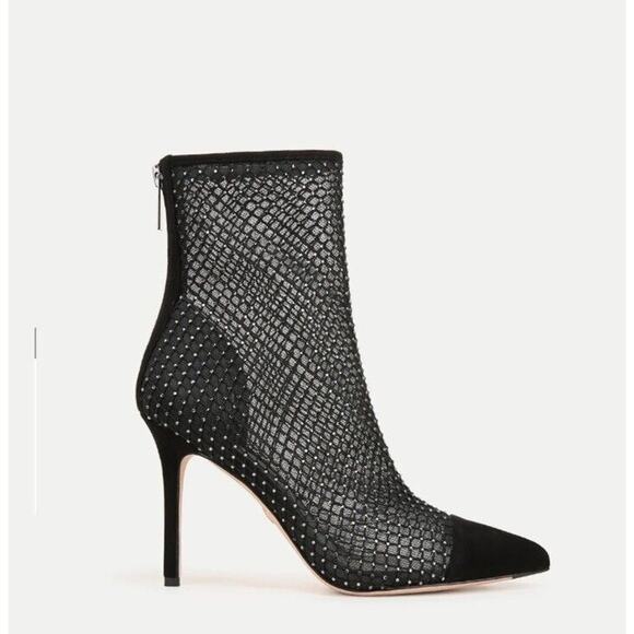 Veronica Beard Lisa Rhinestone Mesh Booties - Picture 1 of 12